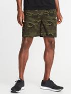 Old Navy Mens Go-dry 4-way Stretch Run Shorts For Men (7) Olive Camouflage Size L