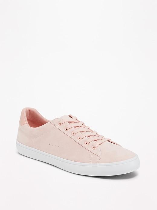 Old Navy Womens Sueded Classic Sneakers For Women Blush Size 6 1/2