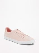 Old Navy Womens Sueded Classic Sneakers For Women Blush Size 6 1/2