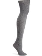 Old Navy Rib Knit Tights For Women - Heather Grey