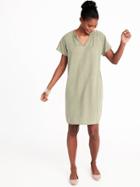 Old Navy Womens Tencel Shift Dress For Women Olive Through This Size Xxl