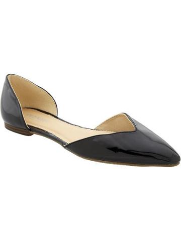 Old Navy Old Navy Womens Pointed Open Side Flats - Black