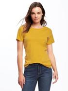 Old Navy Everywear Relaxed Crew Neck Tee For Women - Feeling Corny