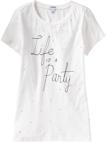 Old Navy Old Navy Womens Embellished Graphic Tees - Sea Salt