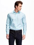 Old Navy Regular Fit Non Iron Signature Shirt For Men - Poolside