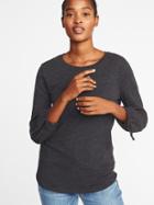 Old Navy Womens Relaxed Cinched-sleeve Top For Women Gray Size Xs