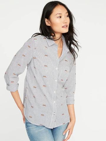 Old Navy Classic Shirt For Women - Foxes