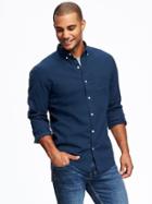 Old Navy Slim Fit Oxford Stretch Shirt For Men - Goodnight Nora