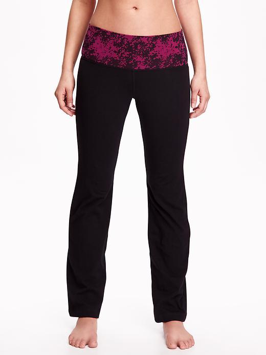 Old Navy Fold Over Yoga Pants - Purple Pizazz Poly