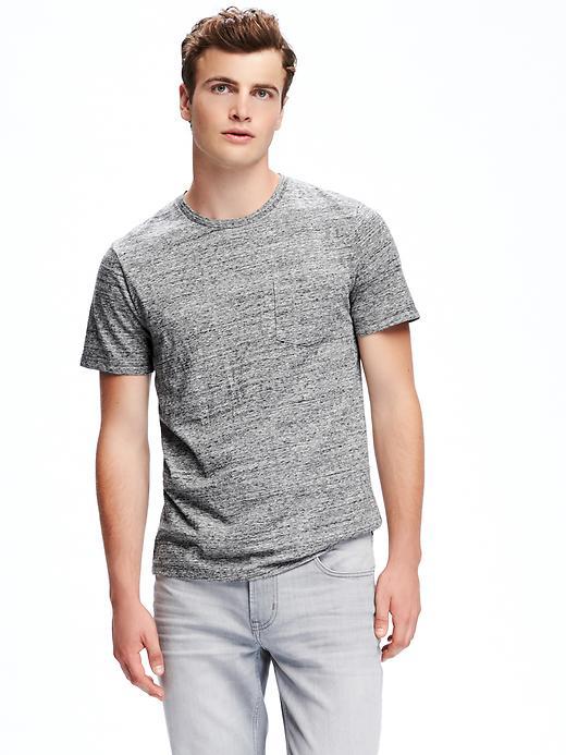 Old Navy Crew Neck Pocket Tee For Men - Heather Light Gray