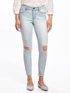 Old Navy Womens Mid-rise Light-wash Rockstar Ankle Jeans For Women Sun Bleach Size 10
