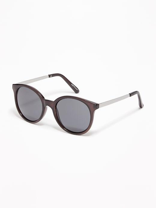 Old Navy Womens Round Translucent Sunglasses For Women Black Black Size One Size