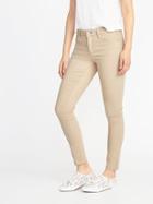 Old Navy Womens Mid-rise Beige Super Skinny Rockstar Jeans For Women Rubber Band Size 2