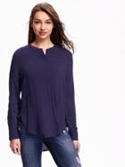 Old Navy Hi Lo Blouse For Women - Lost At Sea Navy