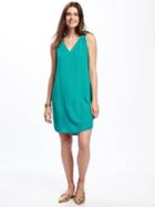 Old Navy Sleeveless Cutout Back Shift Dress For Women - Teal We Meet