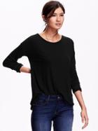 Old Navy Supersoft Cocoon Tunic Top Size Xs - Black