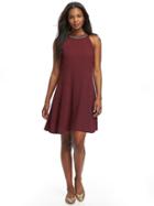 Old Navy Embroidered High Neck Swing Dress For Women - Raisin For Living