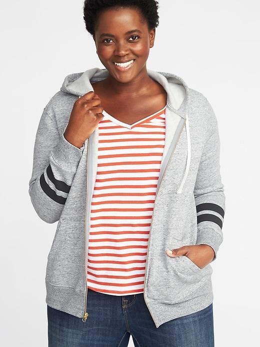 Old Navy Womens Relaxed Plus-size Zip Hoodie Heather Gray Size 4x