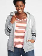 Old Navy Womens Relaxed Plus-size Zip Hoodie Heather Gray Size 4x