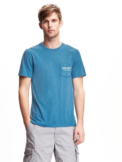 Old Navy Graphic Pocket Tee For Men - Estuary