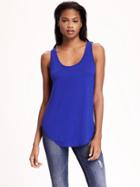 Old Navy Relaxed Curved Hem Scoop Neck Tank For Women - Bluetiful