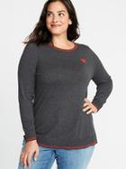 Old Navy Womens Classic Plus-size Crew-neck Sweater Charcoal Size 3x