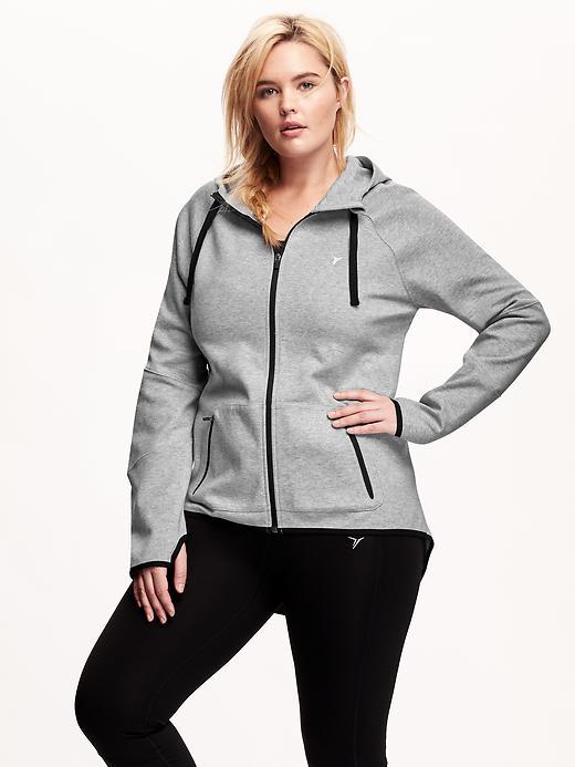 Old Navy Performance Fleece Plus Size Hoodie Size 1x Plus - Light Heather Gray