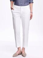 Old Navy Relaxed Mid Rise Harper Trousers For Women - Bright White