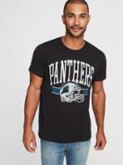 Old Navy Mens Nfl Team-graphic Slub-knit Tee For Men Panthers Size S