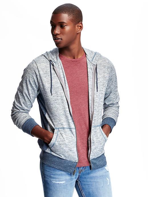 Old Navy Color Blocked Jersey Hoodie For Men - Blue