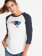 Old Navy Womens Nfl Team Raglan Tee For Women Patriots Size S