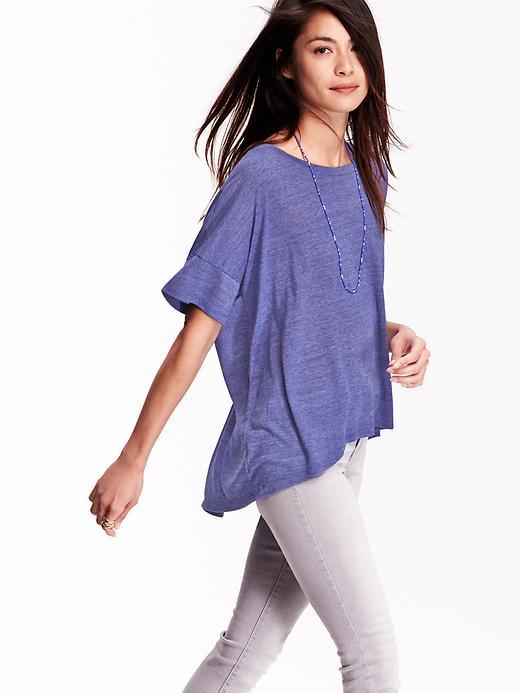 Old Navy Womens Boxy Tees Size L Tall - Sapphire Isle