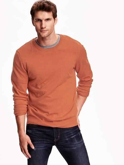 Old Navy Mens Crew Neck Sweater Size L - Heather Orange