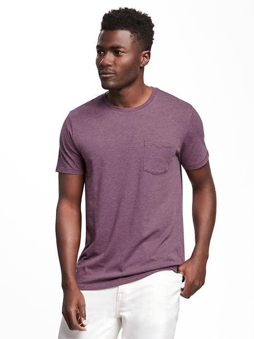 Old Navy Soft Washed Crew Neck Tee For Men - To Grape Lengths