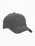 Old Navy Mens Sueded Baseball Cap For Men Chrome Gray Size One Size