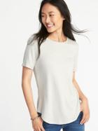 Old Navy Womens Relaxed Soft-spun Luxe Tee For Women Soy Latte Size S