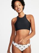 High-neck Tie-back Swim Top For Women