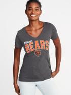 Old Navy Womens Nfl Team Graphic V-neck Tee For Women Chicago Bears Size Xs