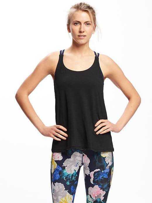 Old Navy Loose Fit Go Dry Cool 2 In 1 Tank - Black