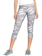 Old Navy Womens Active Patterned Compression Capris 20&quot; Size Xl Petite - Gray Print