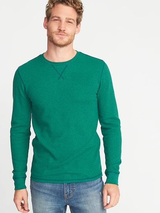 Old Navy Mens Soft-washed Thermal Crew-neck Tee For Men Phosphor Green Size S