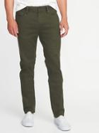 Old Navy Mens Slim Built-in Tough All-temp Twill Five-pocket Pants For Men Forest Floor Size 29w
