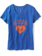 Old Navy Womens Ncaa V-neck Tee For Women Florida Size M