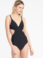 Old Navy Womens Cutout Swimsuit For Women Ebony Size L