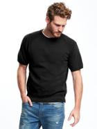 Old Navy Garment Dyed Fleece Sweatshirt For Men - Washed Black