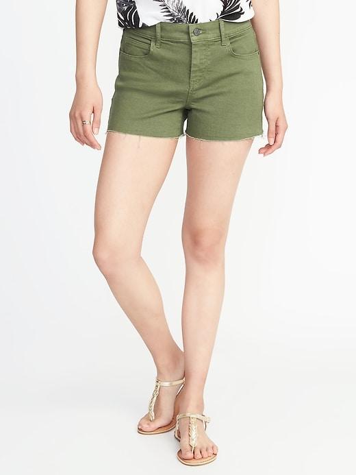 Boyfriend Pop-color Denim Cutoffs For Women (3)
