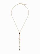 Old Navy Multi Crystal Y Chain Necklace For Women - Multi Color
