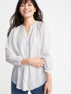 Old Navy Womens Relaxed Shirred Tunic For Women Bright White Size Xs