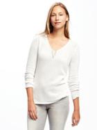 Old Navy Classic V Neck Sweater For Women - Cream