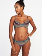 Old Navy Womens Underwire Swim Top For Women Multi Stripe Size Xxl